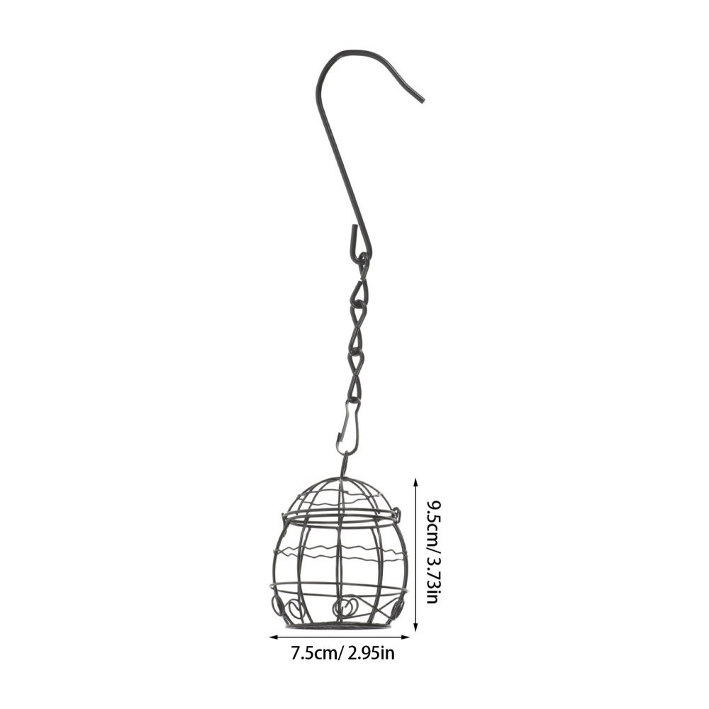 3PCS Empty Bird Nesting Material Holder: Outdoor Hanging Iron Cage - Refillable