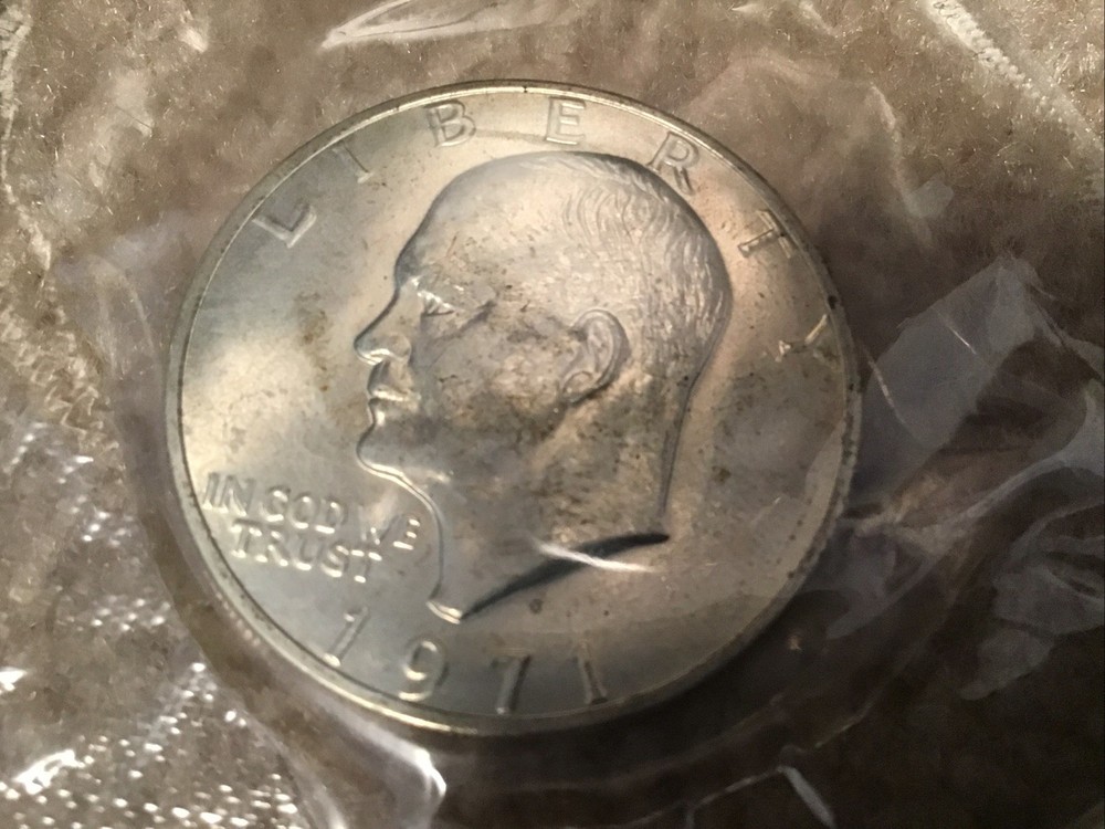 1971-S Eisenhower Silver Dollar 40% Uncirculated OGP Blue Envelope~US Mint