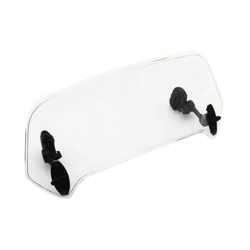 Resin Acrylic + PC Plastic Motorcycle Windshield Adjustable Wind Deflector Clear