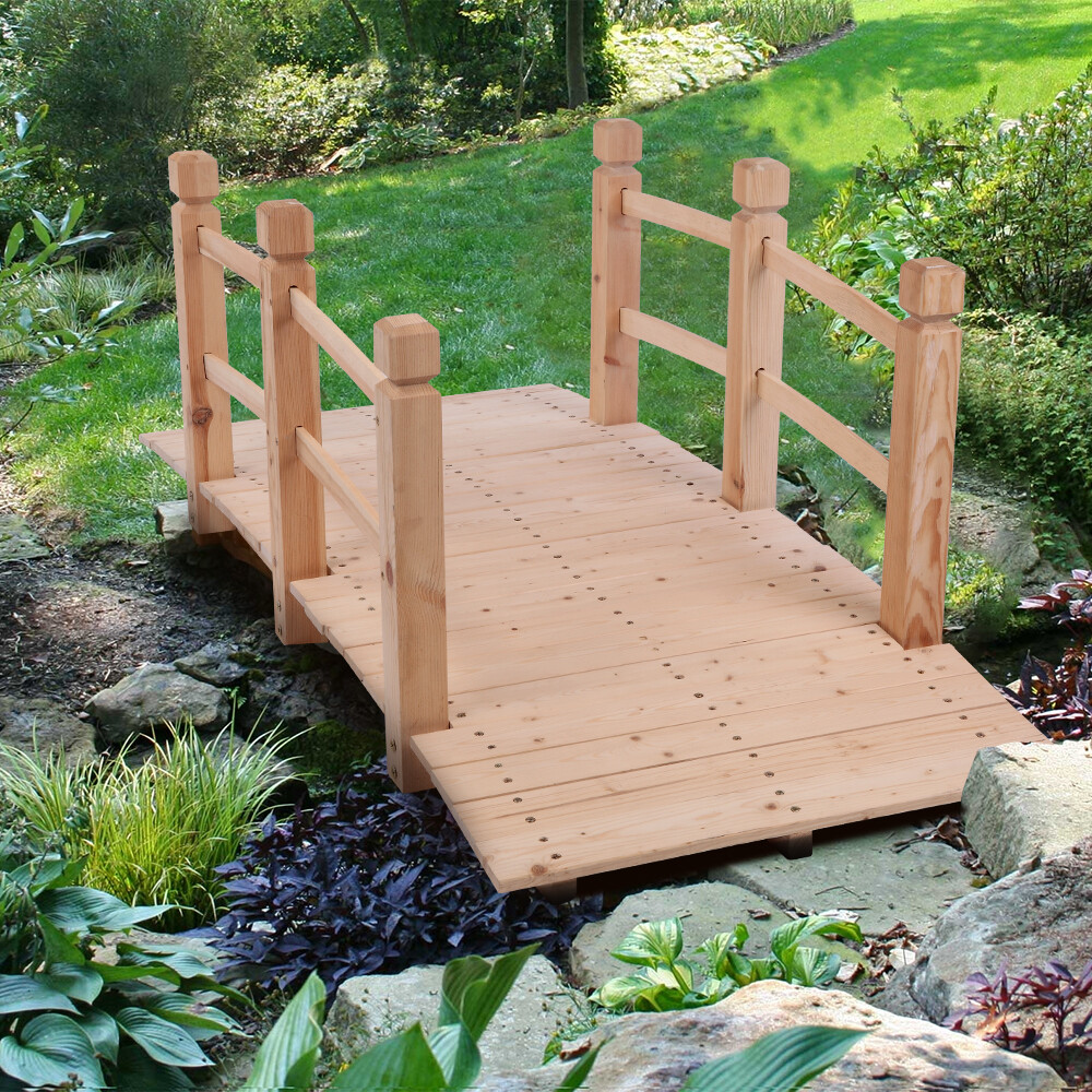 Arch Bridge Small Wooden Bridge Courtyard Anticorrosive Wood Landscape Bridge