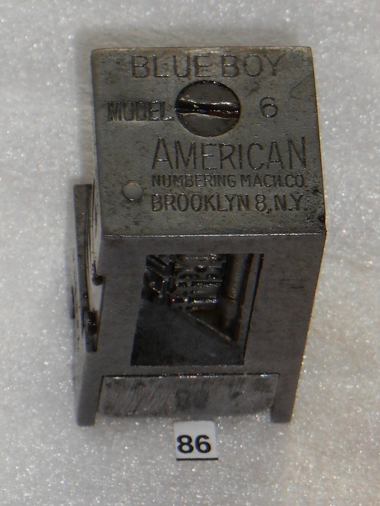 Blue Boy | letterpress numbering machine | 86