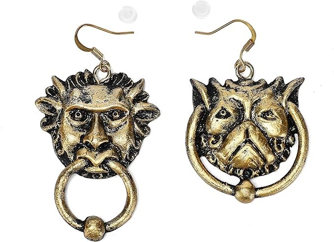 Door Knocker Earrings - Labyrinth - Handcrafted Resin Jewelry for Fans