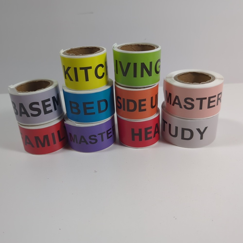 Moving Labels Moving Packing Stickers Color Coded Room Label Kitchen Basement