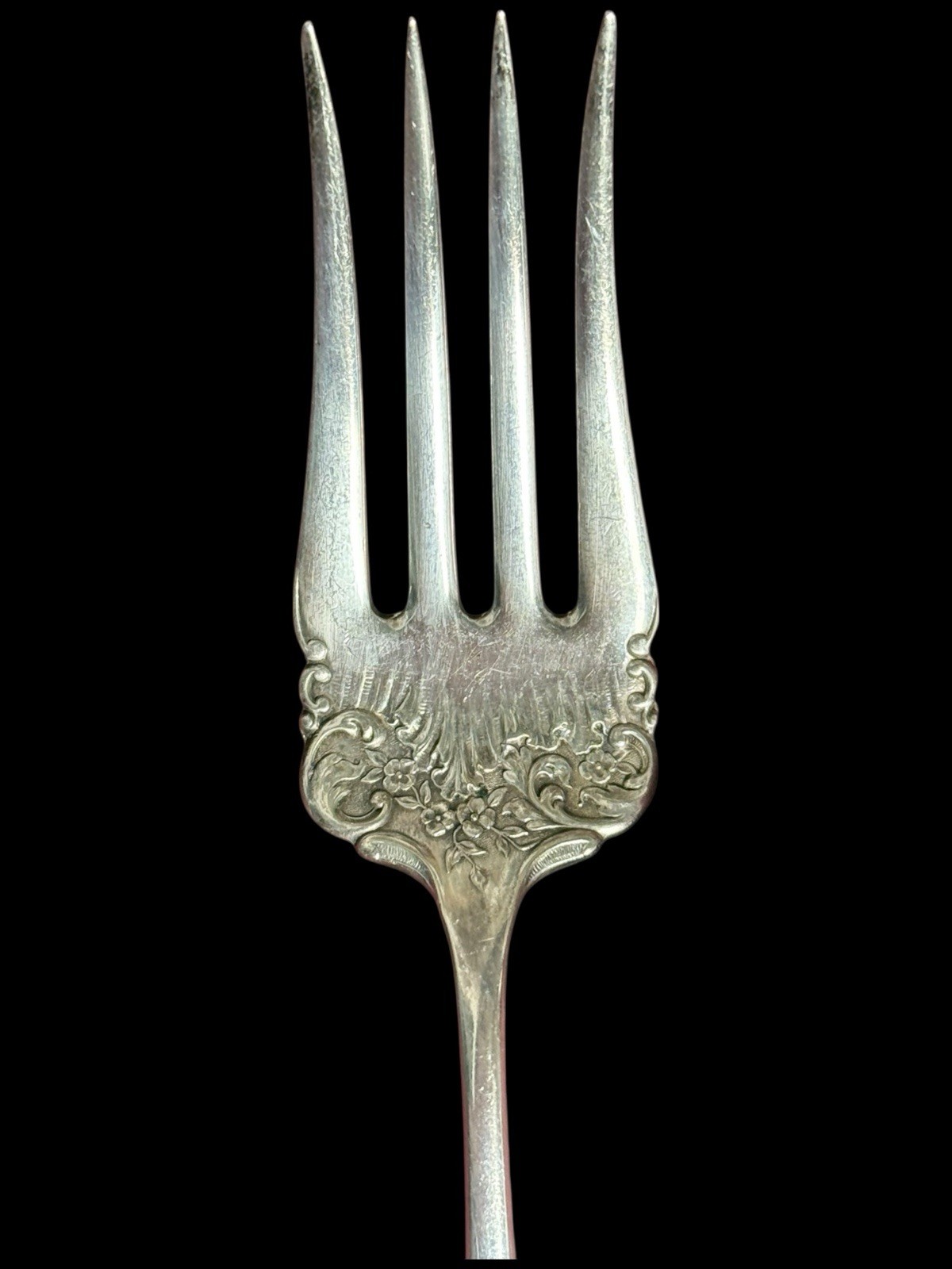 Antique Victorian Pairpoint Manufacturing Co Serving Fork 1880 Silverplate 6.75
