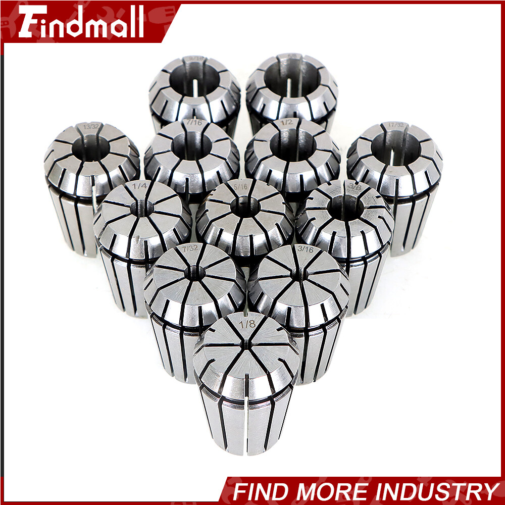 Findmall 12Pcs ER25 1/8"-5/8" Spring Collet Set for Engraving Milling Lathe Tool