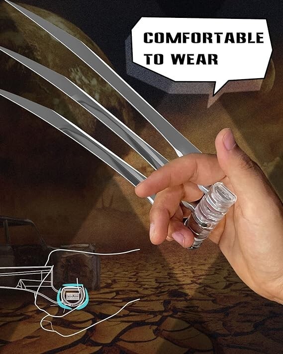 One Pair of Stainless Cosplay Steel Wolverine Claws