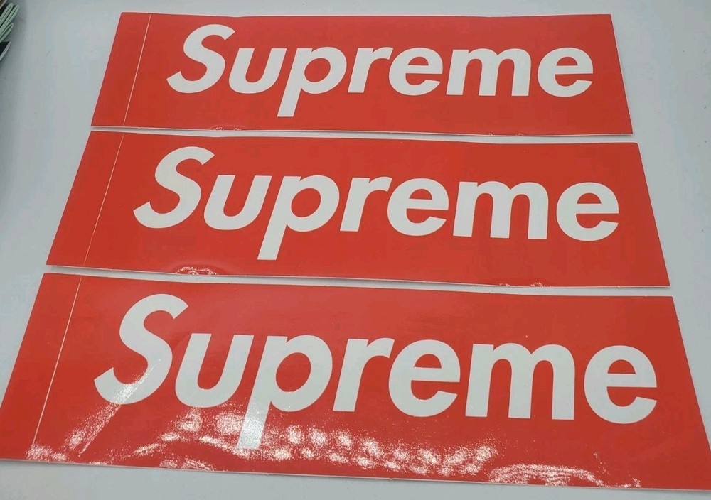 3 PCS Supreme Red Box Logo Sticker 100% Authentic