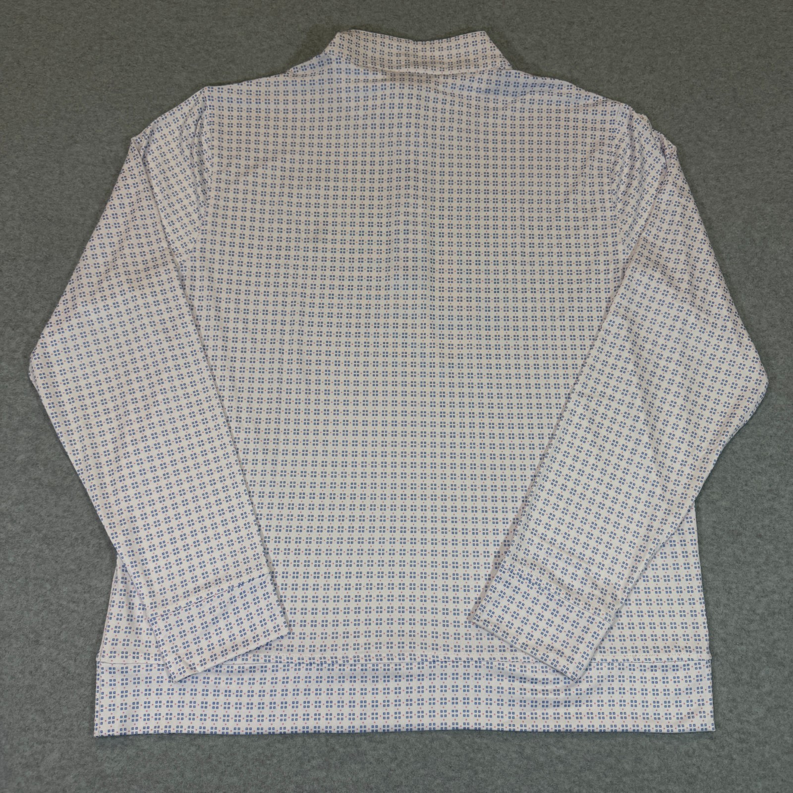 TailorByrd Performance 1/4 Zip Pullover Men's XL White Geo Print Active/Golf NWT