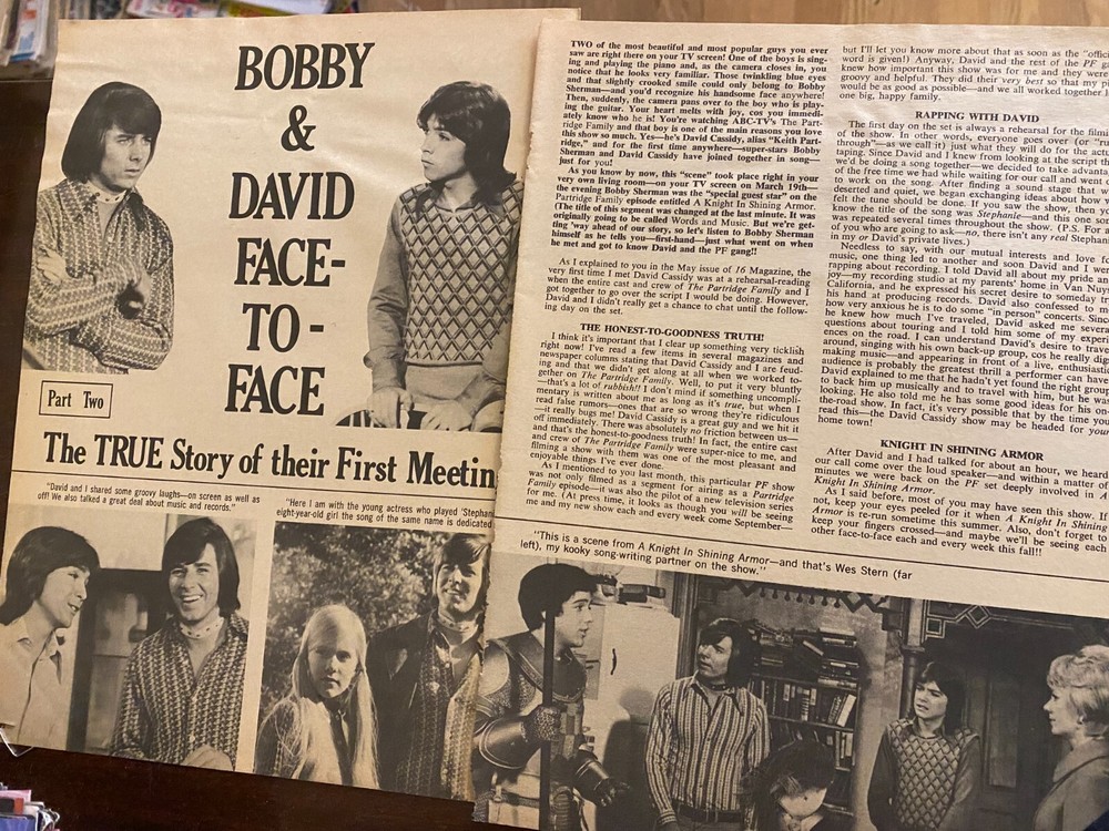 David Cassidy, Two Page Vintage Clipping