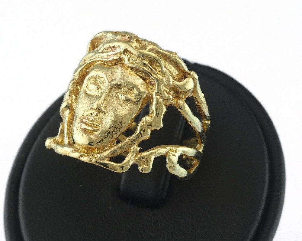 Face Adjustable Ring Raw brass (19mm 9US inner size - Adjustable ) OZ3248