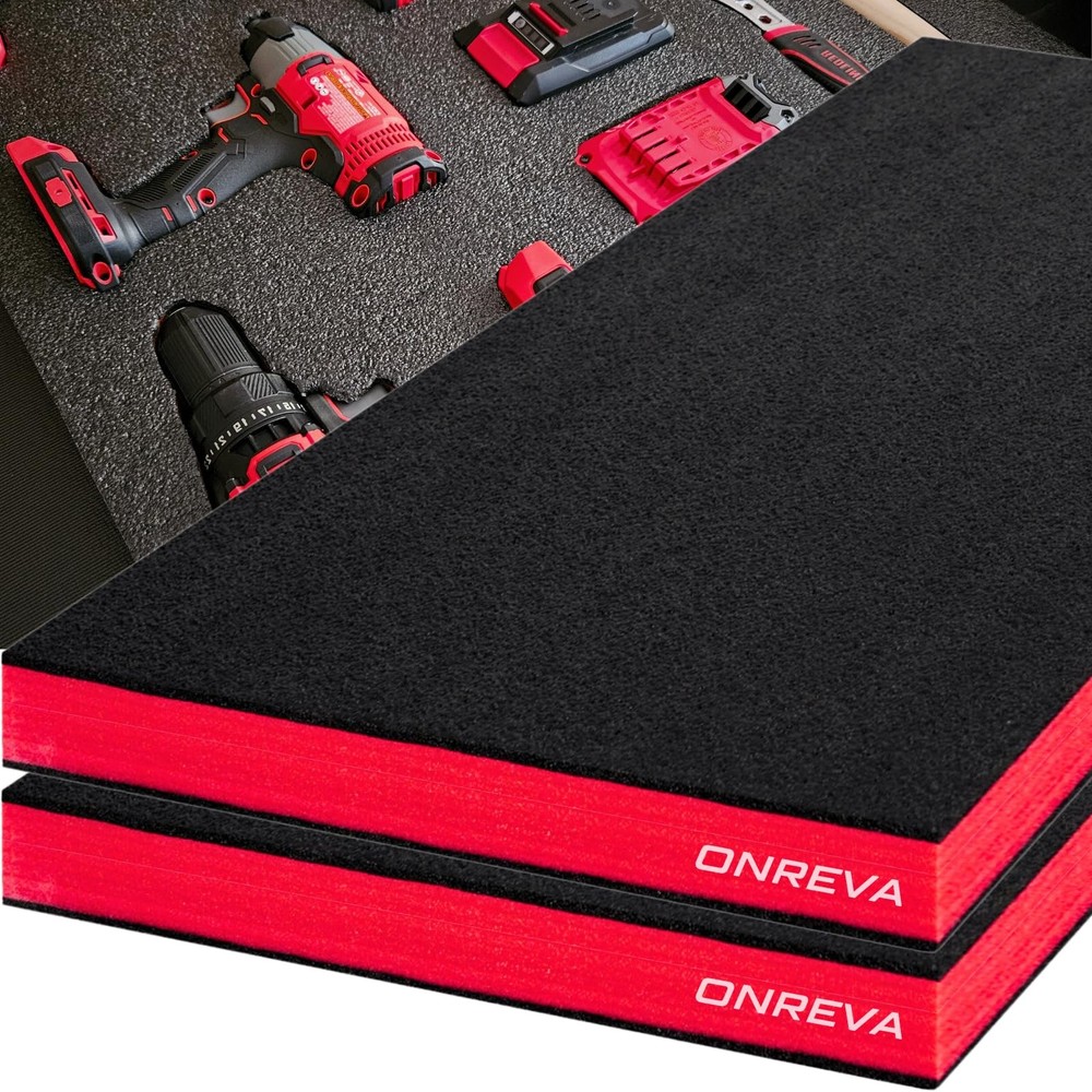 Tool Foam 40x20x2 inch 2Pack, Foam Inserts for Cases, Polyethylene Storage Sh...