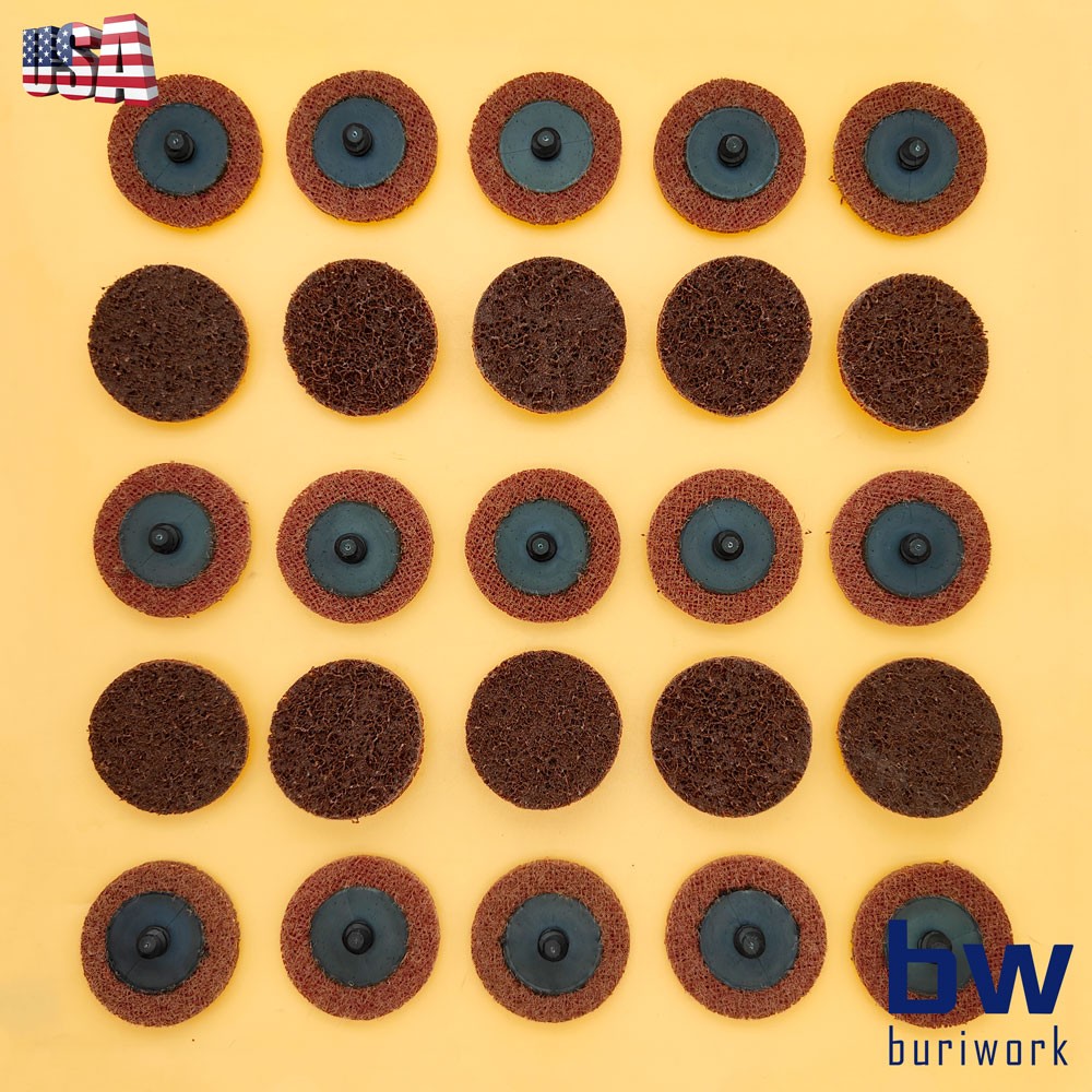 50 PCS 2 Inch Maroon Quick Change Surface Prep Pads Conditioning Discs
