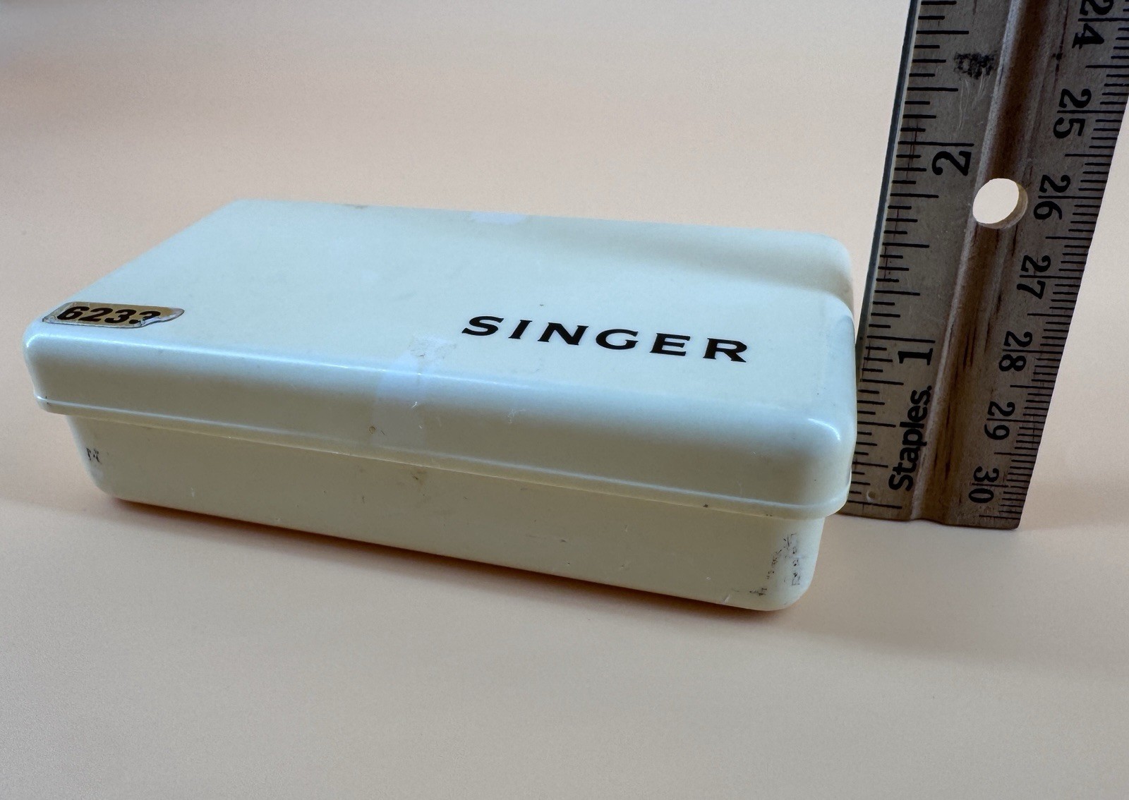 Vintage Ivory Plastic Singer Storage EMPTY BOX
