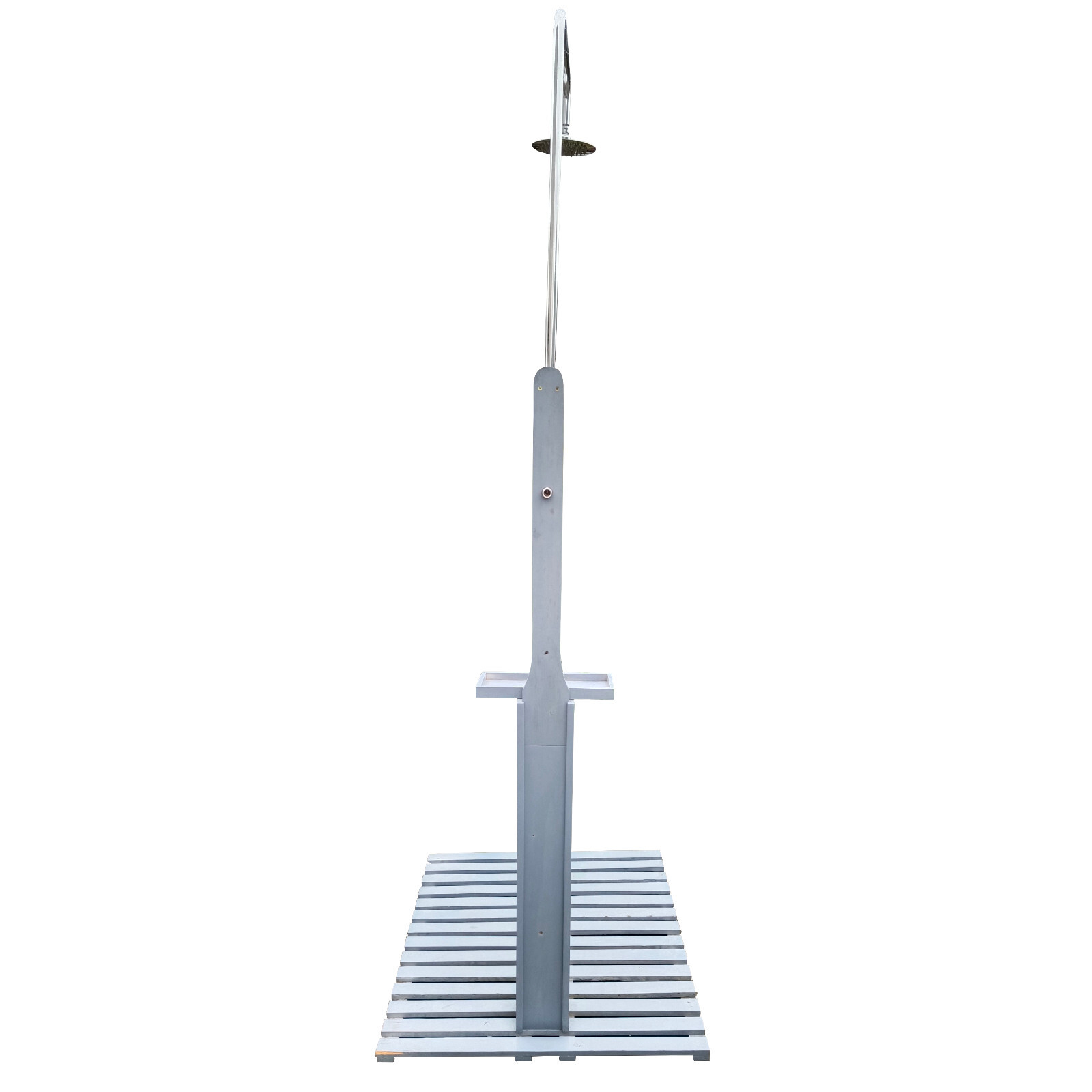 Outdoor Shower Garden Shower W/ Chassis Board Swimming Pool Shower Wood Portable