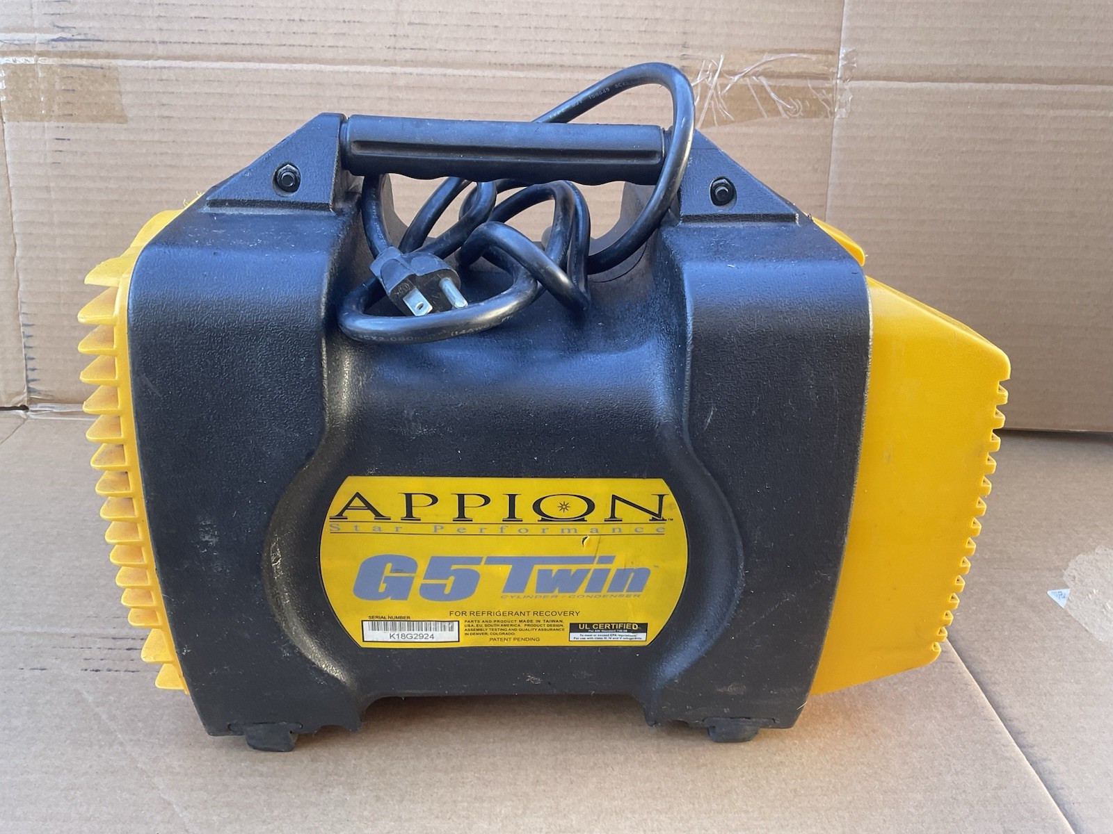 Appion G5 TWIN Refrigerant Recovery Machine Unit Used