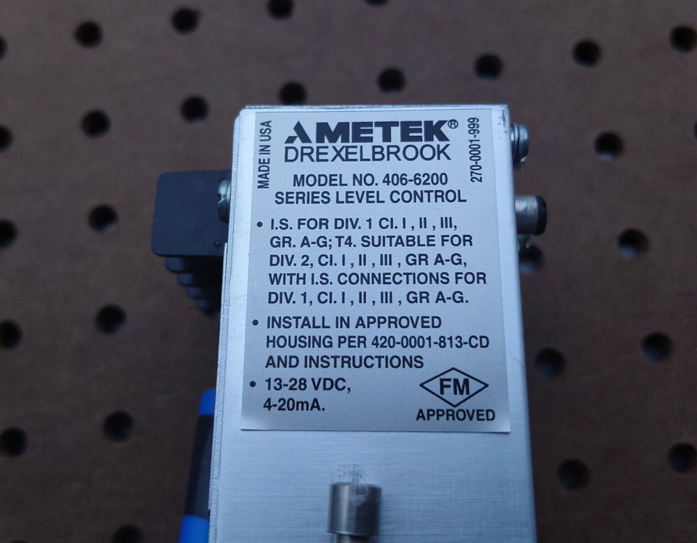 AMETEK DREXELBROOK 406-6200-F01 LEVEL CONTROL TRANSMITTER