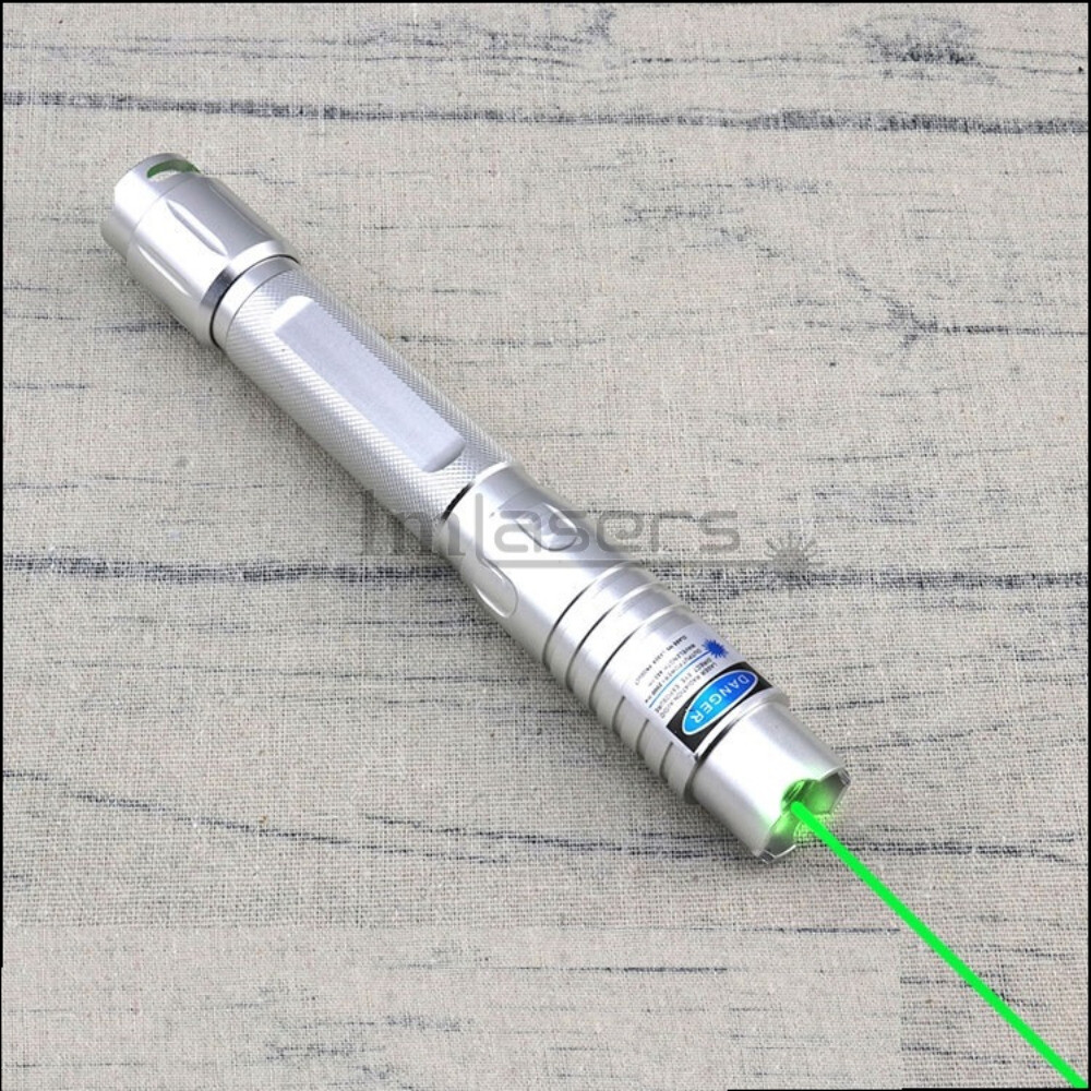 LMGO1 Adjustable Focus 520nm Laser Pointer Pen GR Visible Beam Light