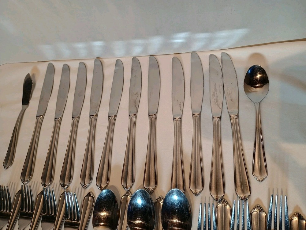 Hampton Silversmiths Stainless 235 Flatware 38 Pieces Silverware Charlotte Ptrn