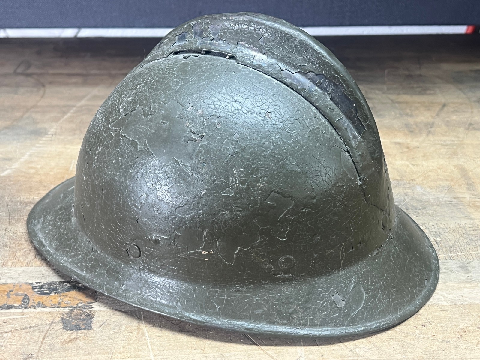 Original WWI French Adrian Helmet Adrian M1916 Italian chin strap