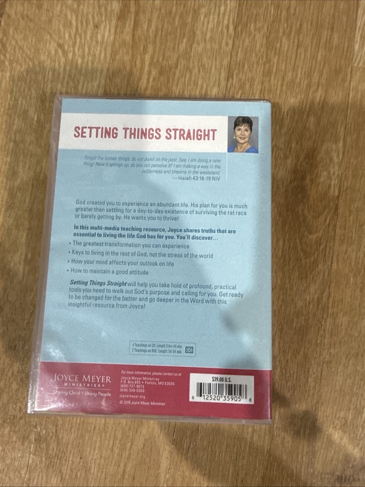Joyce Meyer - Setting Things Straight (DVD + CD) 5-Disc Set + Booklet