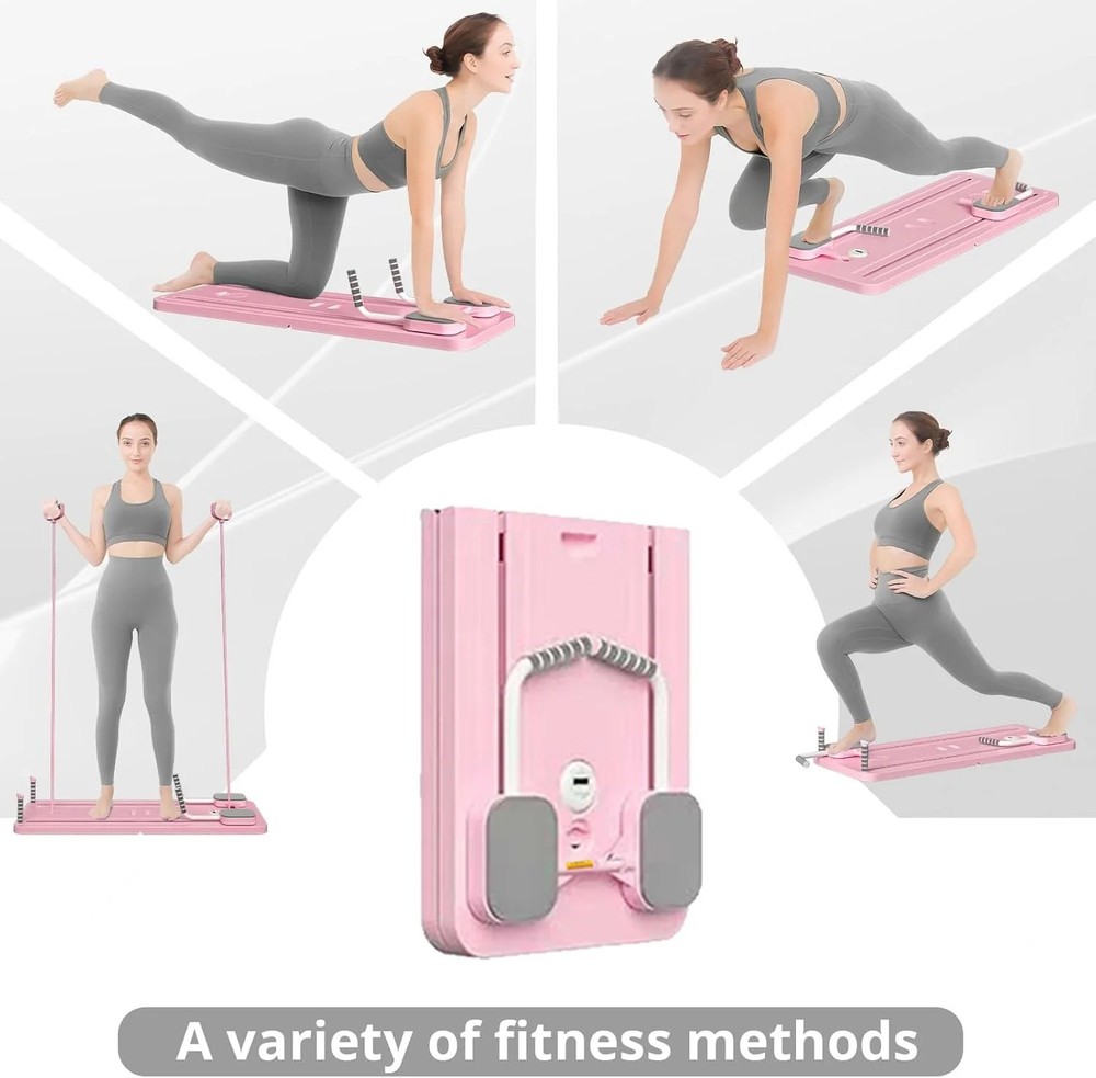 ilates Board, Pilates Reformer Set, Multi Functional Foldable Pilates Machine