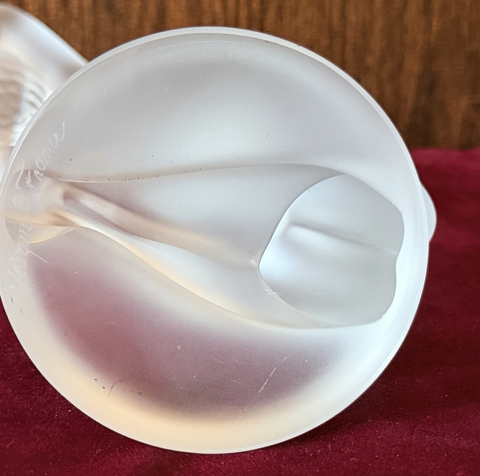 Vintage Lalique France 5” Frosted Crystal "Chrysis" Nude Woman Figurine With Box