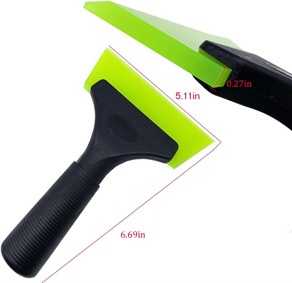Small Squeegee with 5 Inch Green Rubber Window Tint Squeegee, Mini