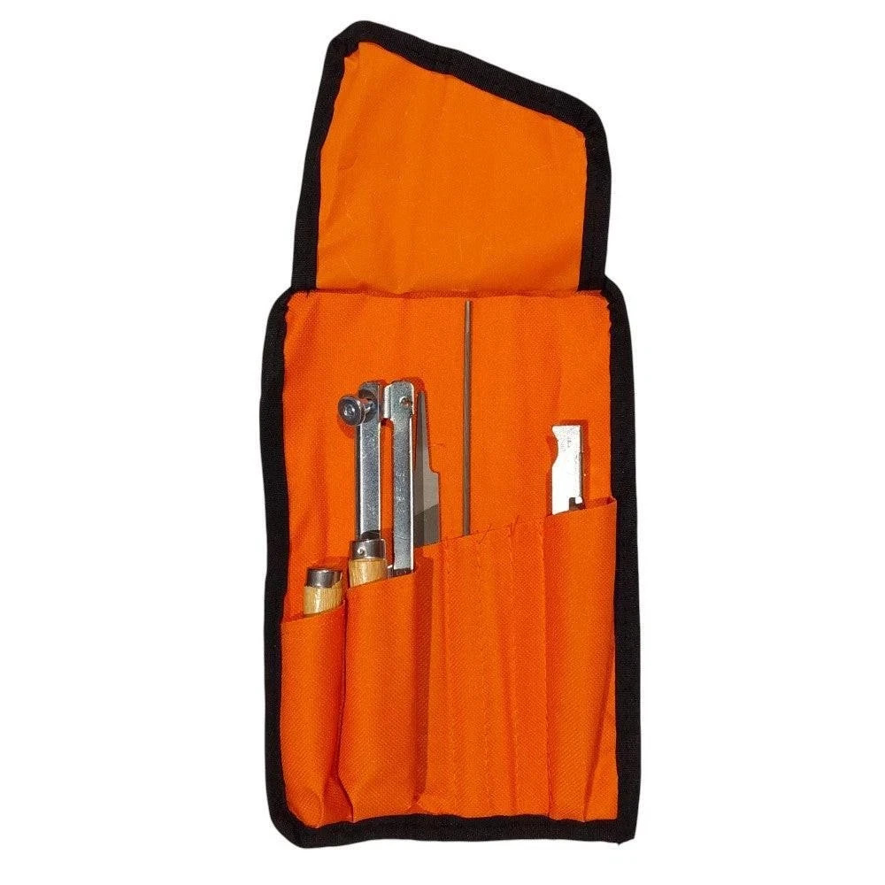 1/8" Chain File Sharpening Kit Includes 2 Files, 2 Handles and File Holder