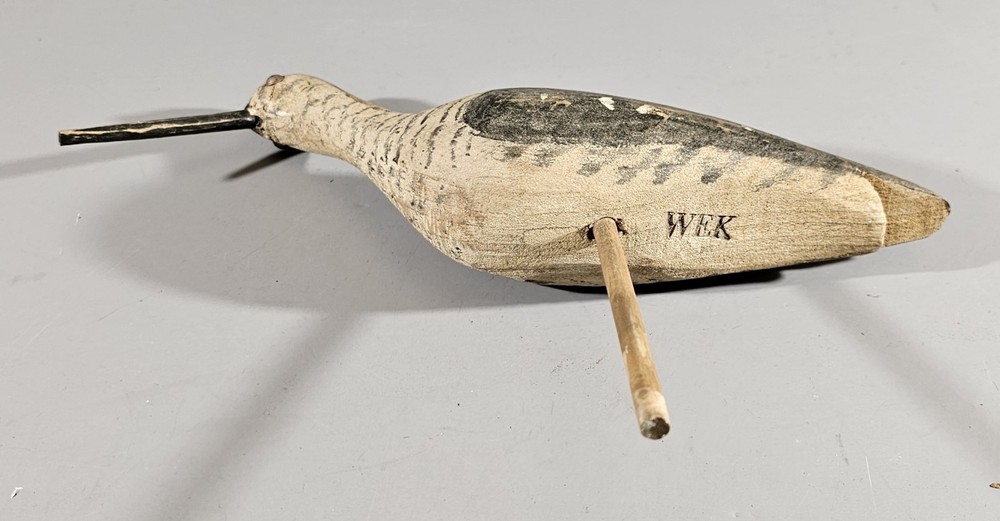 WILL E. KIRKPATRICK HAND CARVED & PAINTED SHORE BIRD DECOY WEK #2