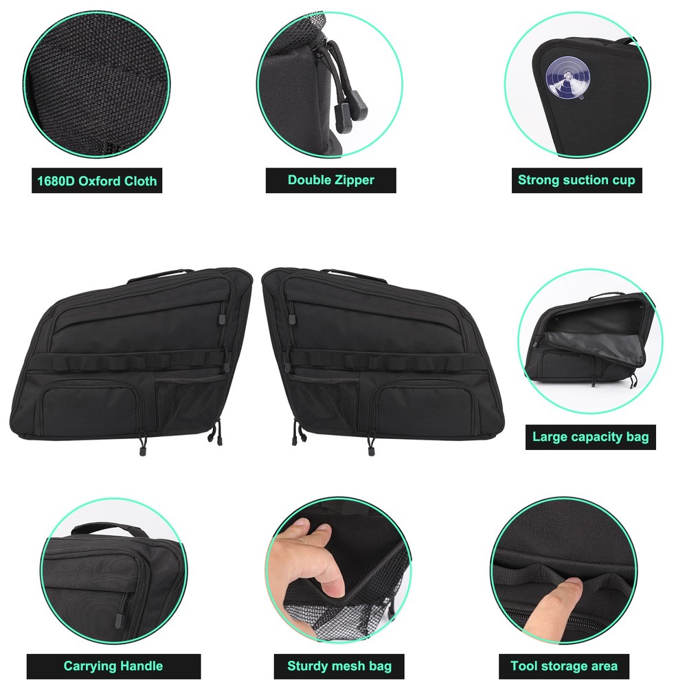 2PCS Black Tailgate Window Package Bag For BJ60 2022+