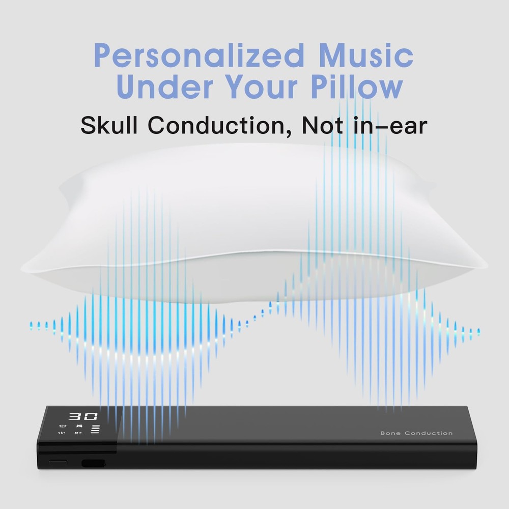 Under Pillow Bone Conduction Speaker for Sleeping – Bluetooth White Noise Sou...