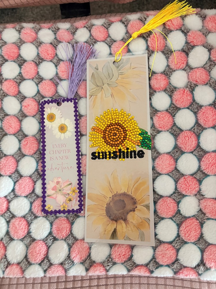 Sunflower Sunshine Bundle includes Notebook , 2 Bookmarks + Beaded Pen