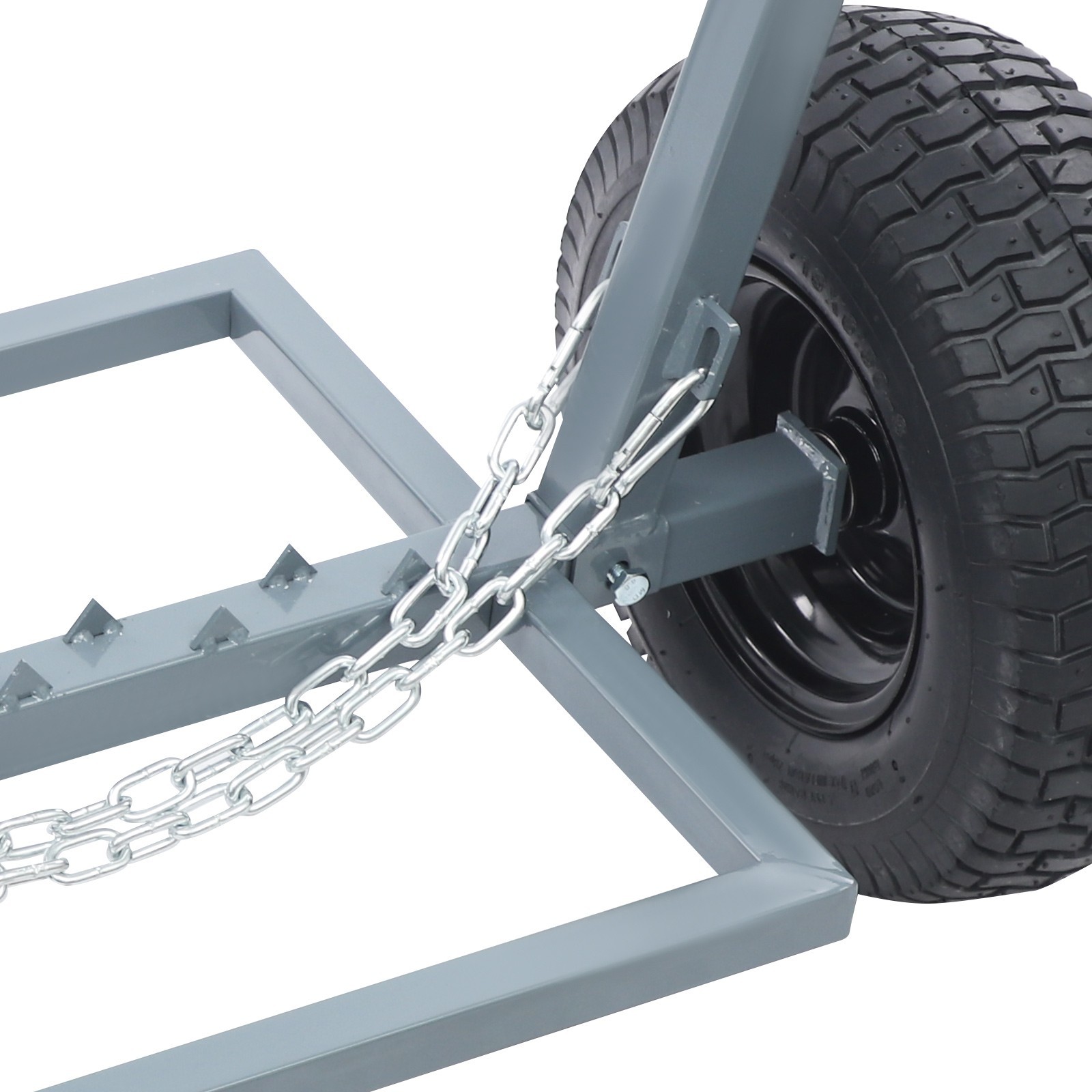 Log Skidder Heavy Duty Log Holder, Log Dolly with Chain Grey 1500 LBS Capacity