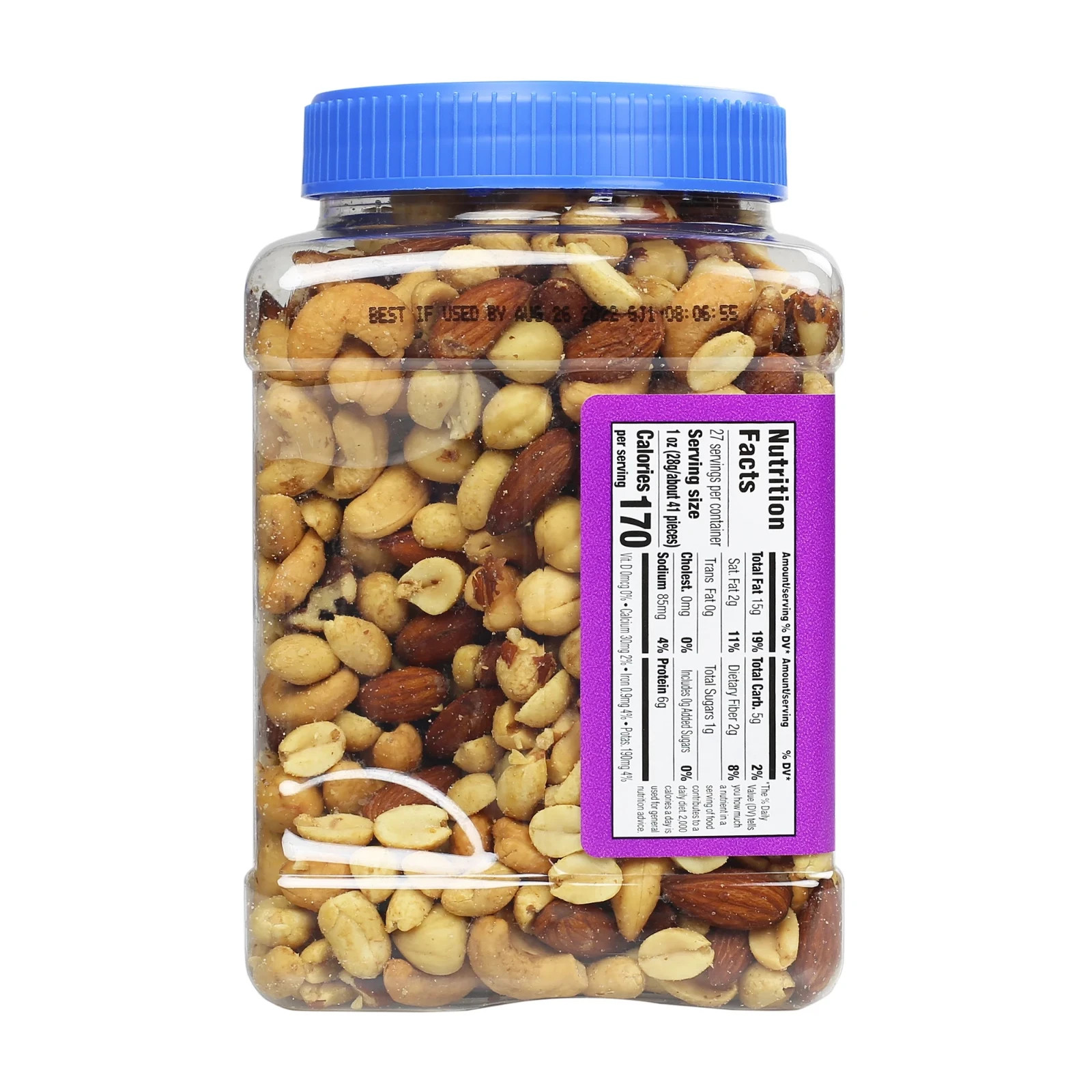 Great Value Mixed Nuts with Peanuts, 27 oz