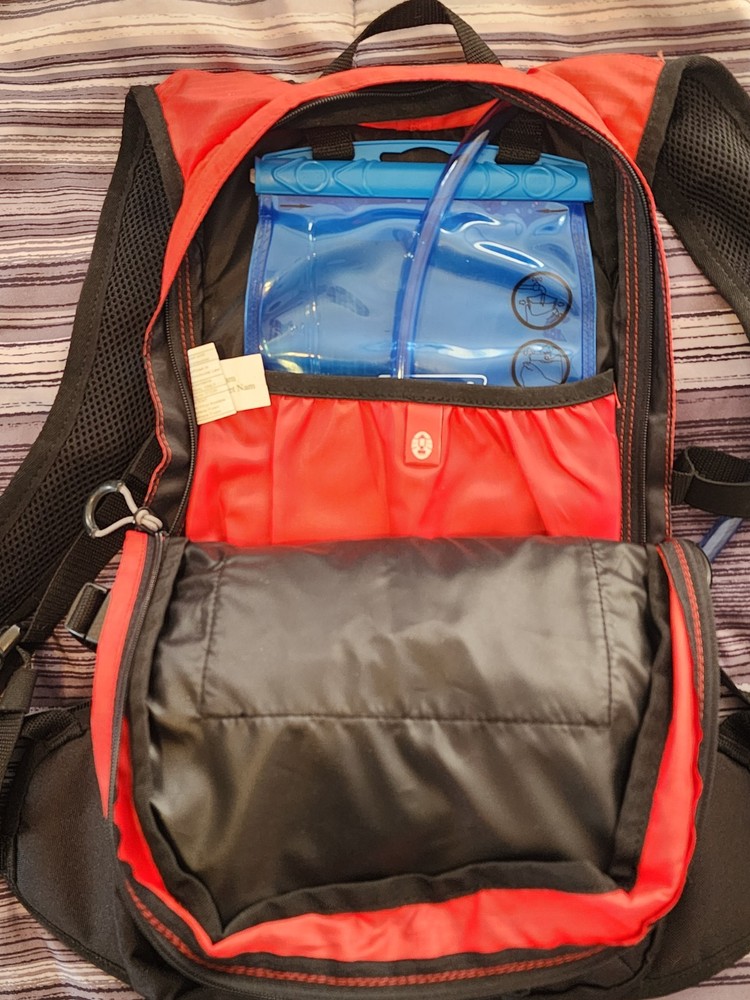 COLEMAN MAX HYDRATION RED BACKPACK Elate 14L, NEW BLADDER