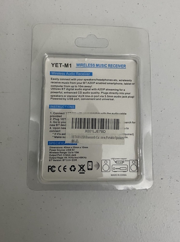 Yet M1 Wireless Audio Adapter Bluetooth Speaker Converter Portable 10M Range