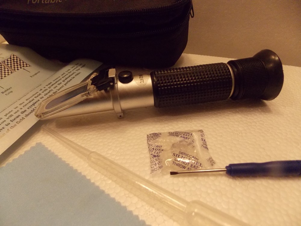 Portable Brix Analog Refractometer ATC RHB-32ATC Kit Instructions Zebra Skimmer
