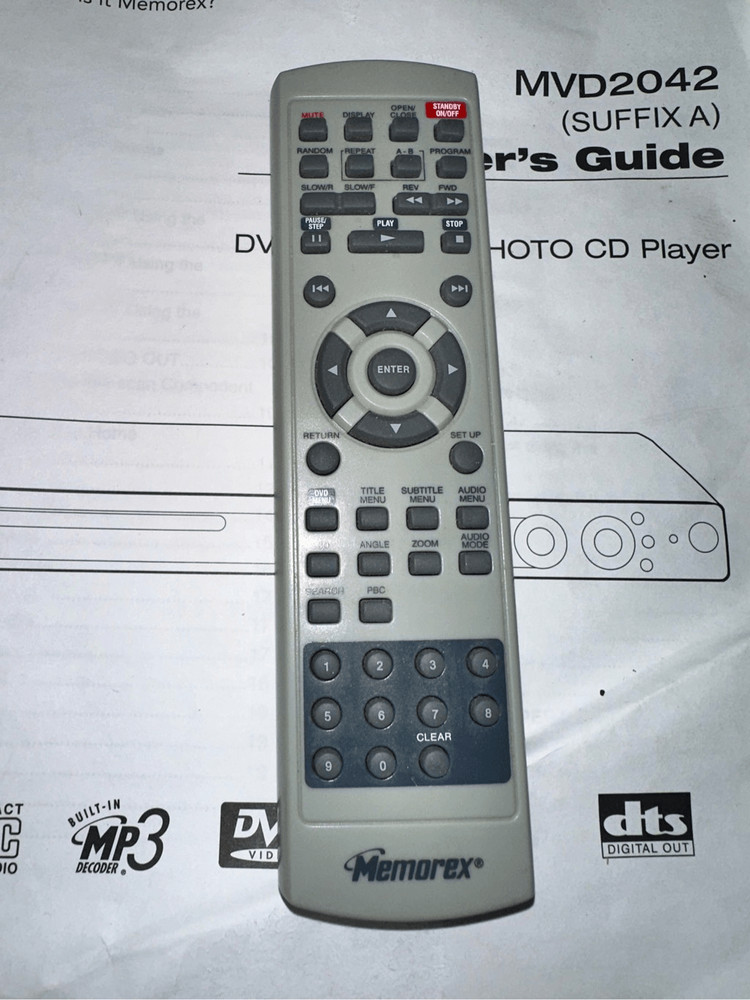 Memorex DVD/Compact Disc Player - Model MVD2042 With Remote Control