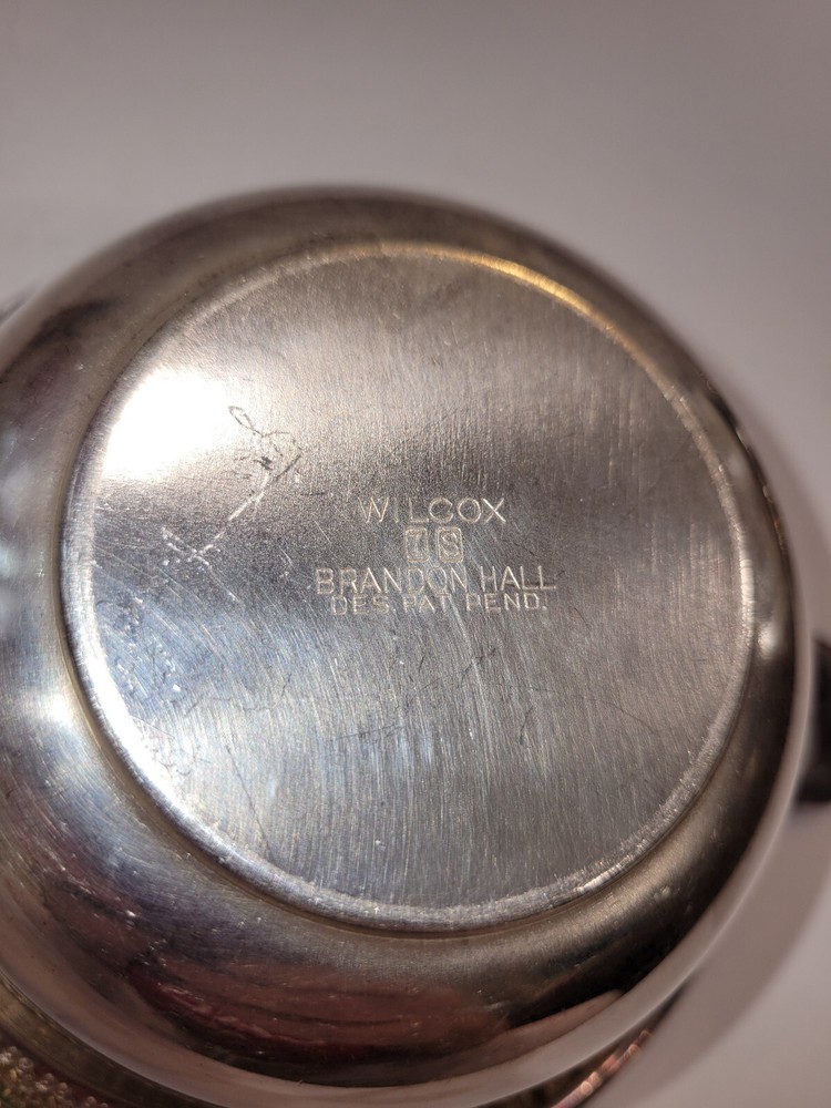 Wilcox IS Intern'l Silver Plate Brandon Hall Handled Sauce Bowl w Under Plate