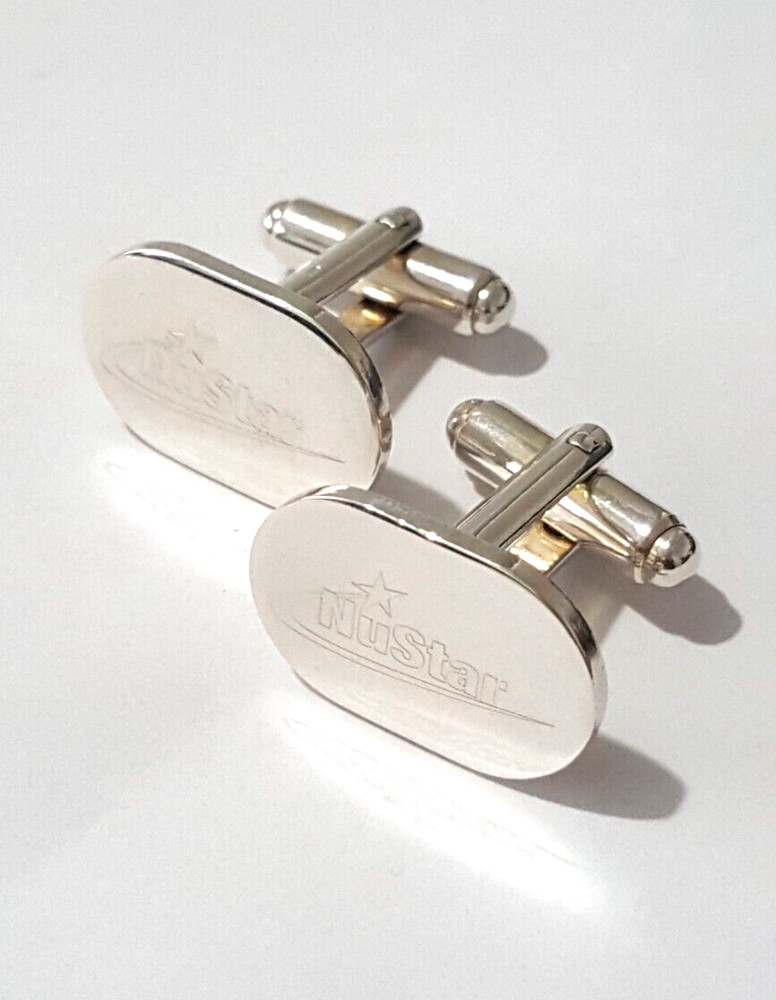 Fabulous Sparkling Solid Nustar Cufflinks 925 Solid Silver 12.80grams #20649