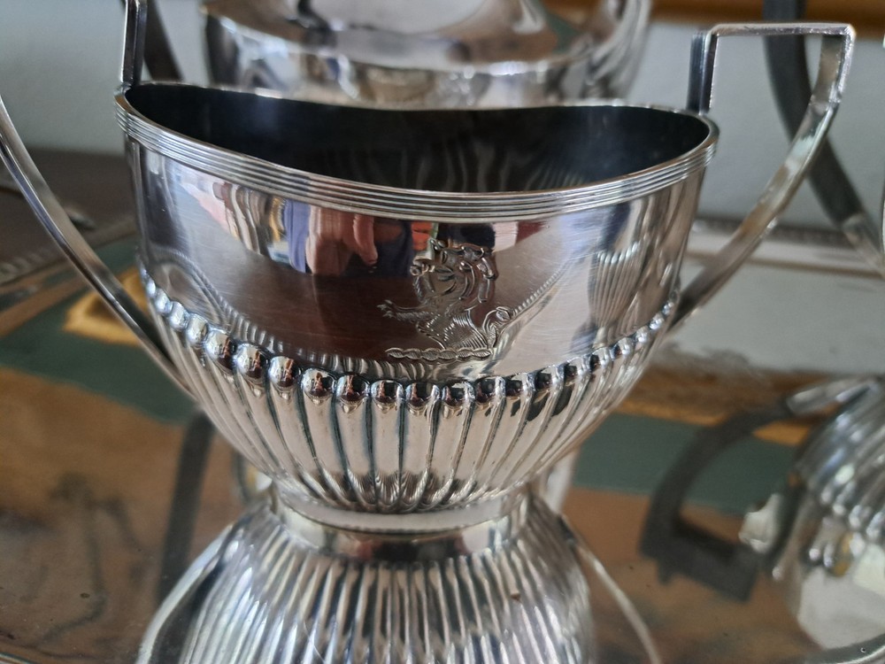 English SIlverplate 5 Piece Tea Set