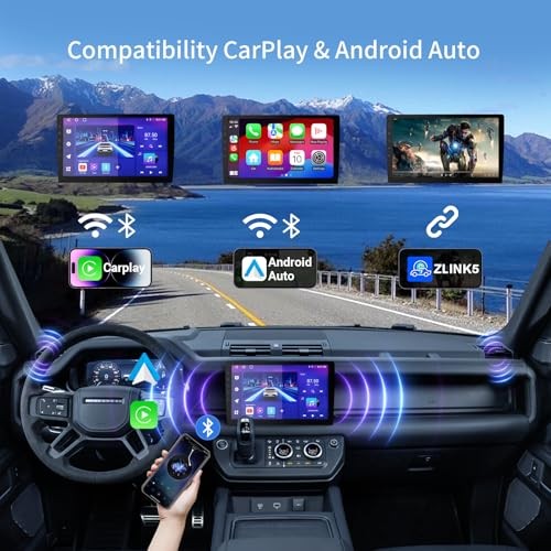 Wireless Double Din Car Stereo with 9" HD Touchscreen | CarPlay & Android Auto
