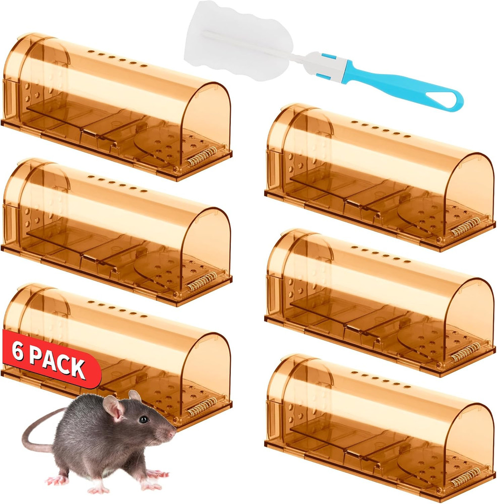 Humane Mouse Traps 6 Pack, Live Mouse Traps, Catch Release Mouse Traps Indoor fo