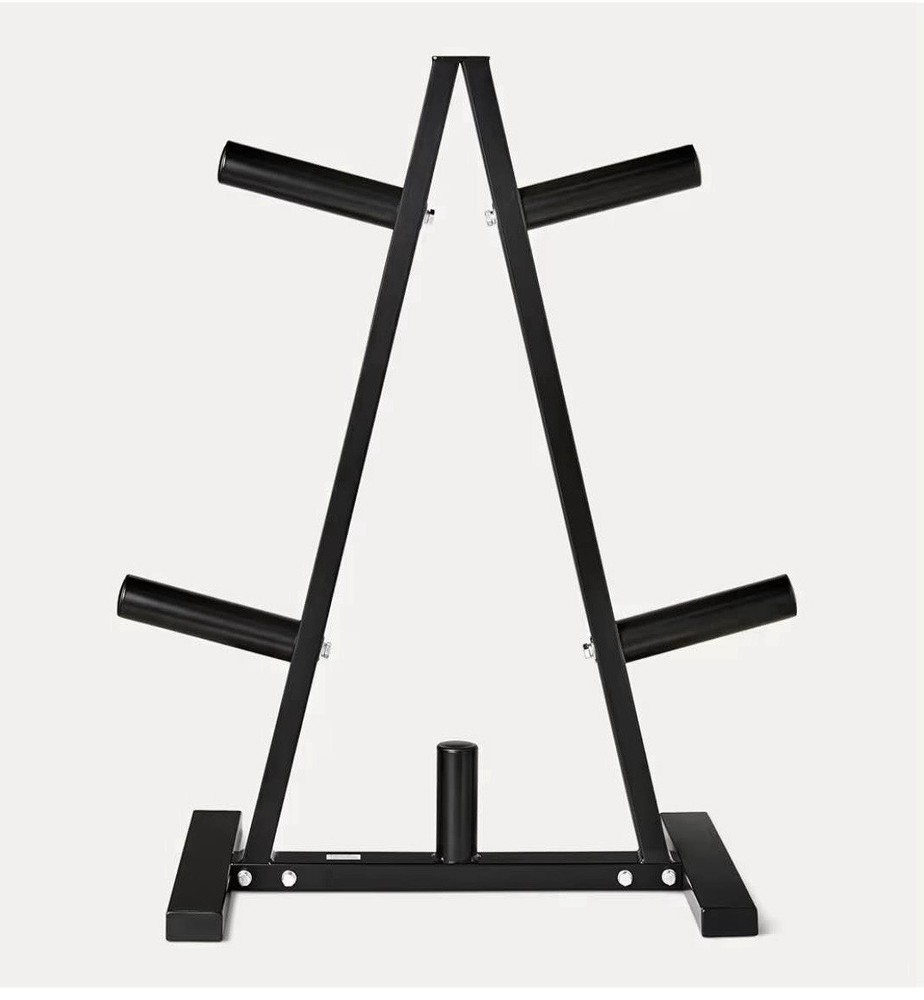 AMAZON BASICS WEIGHT PLATE TREE RACK 300 LBS - BLACK
