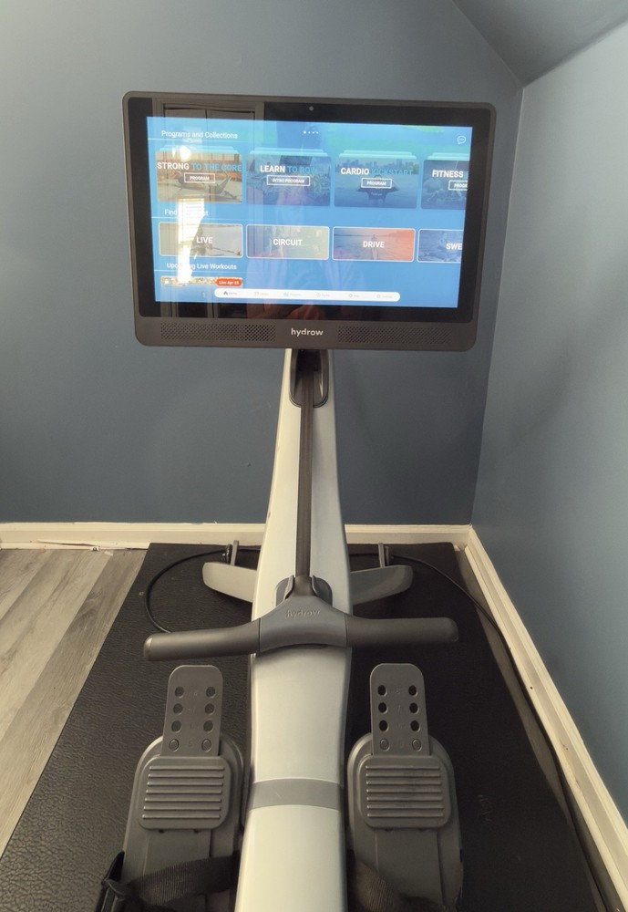 Hydrow Origin Rowing Machine w/ Touchscreen and Floor Mat. Model CR14A201.