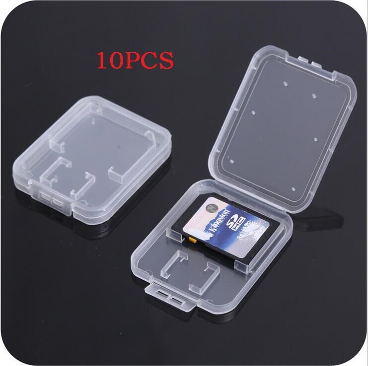 10Pcs Micro SD SDHC Memory Card Case Holder Box Storage Hard Plastic Transparent