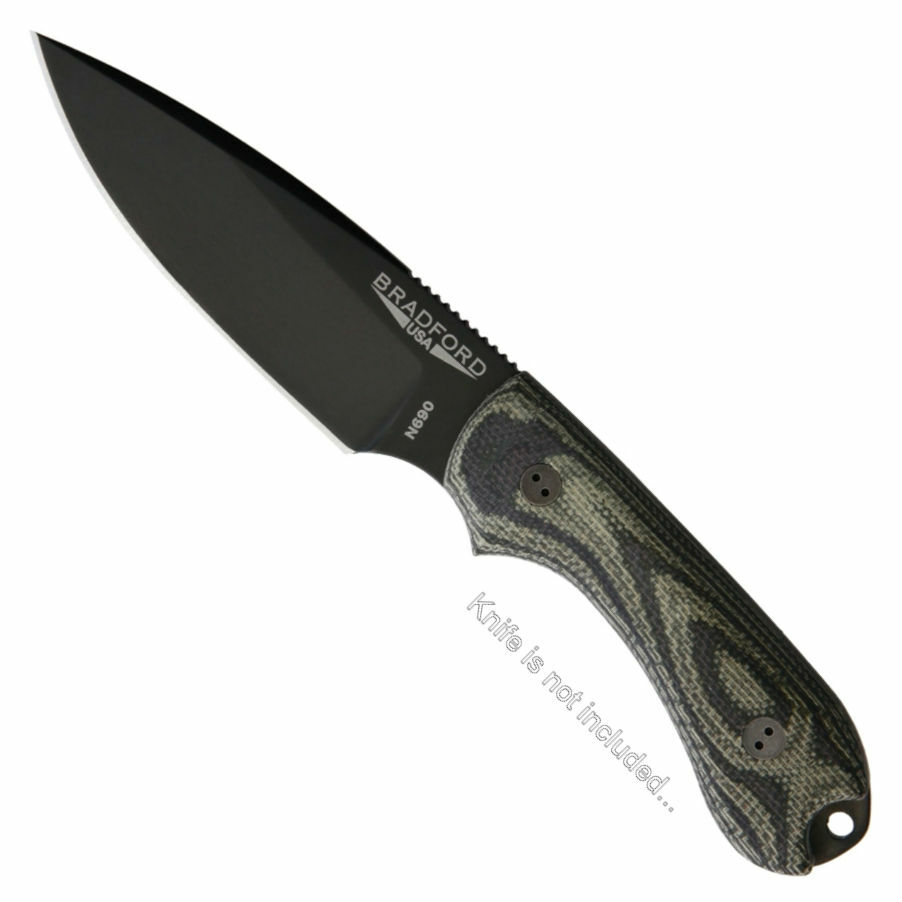 KYDEX SHEATH for BRADFORD GUARDIAN 3 DLC w 3D MICARTA HANDLE, CLIP-ON, BRAD354