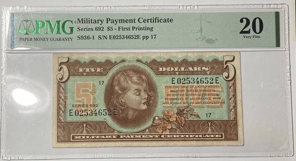 $5.00–US MPC, Note Series 692