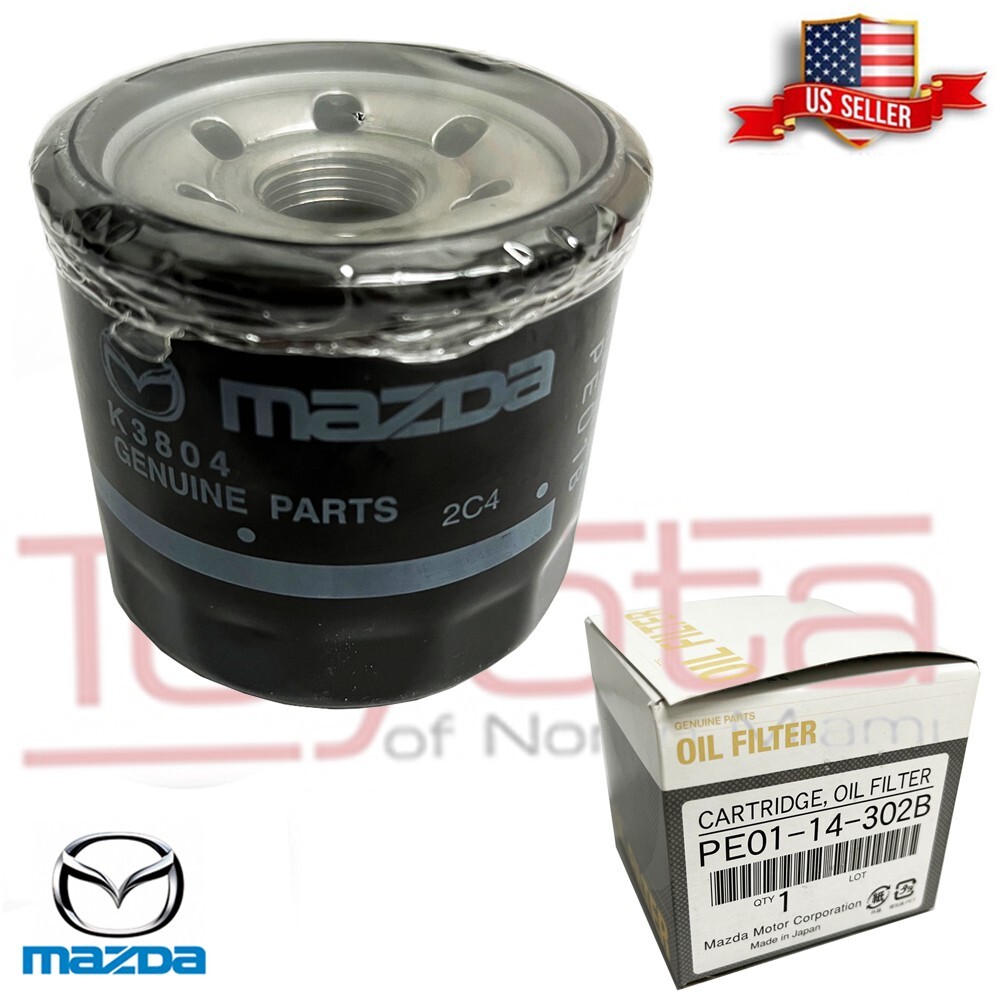 New Genuine Mazda Engine Oil Filter Cartridge OE PE01-14-302B OEM