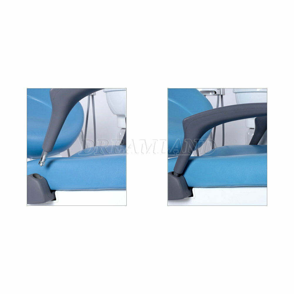 Dental Unit Chair Computer Controlled Motor Hard Leather +LED Oral Lamp +Stool